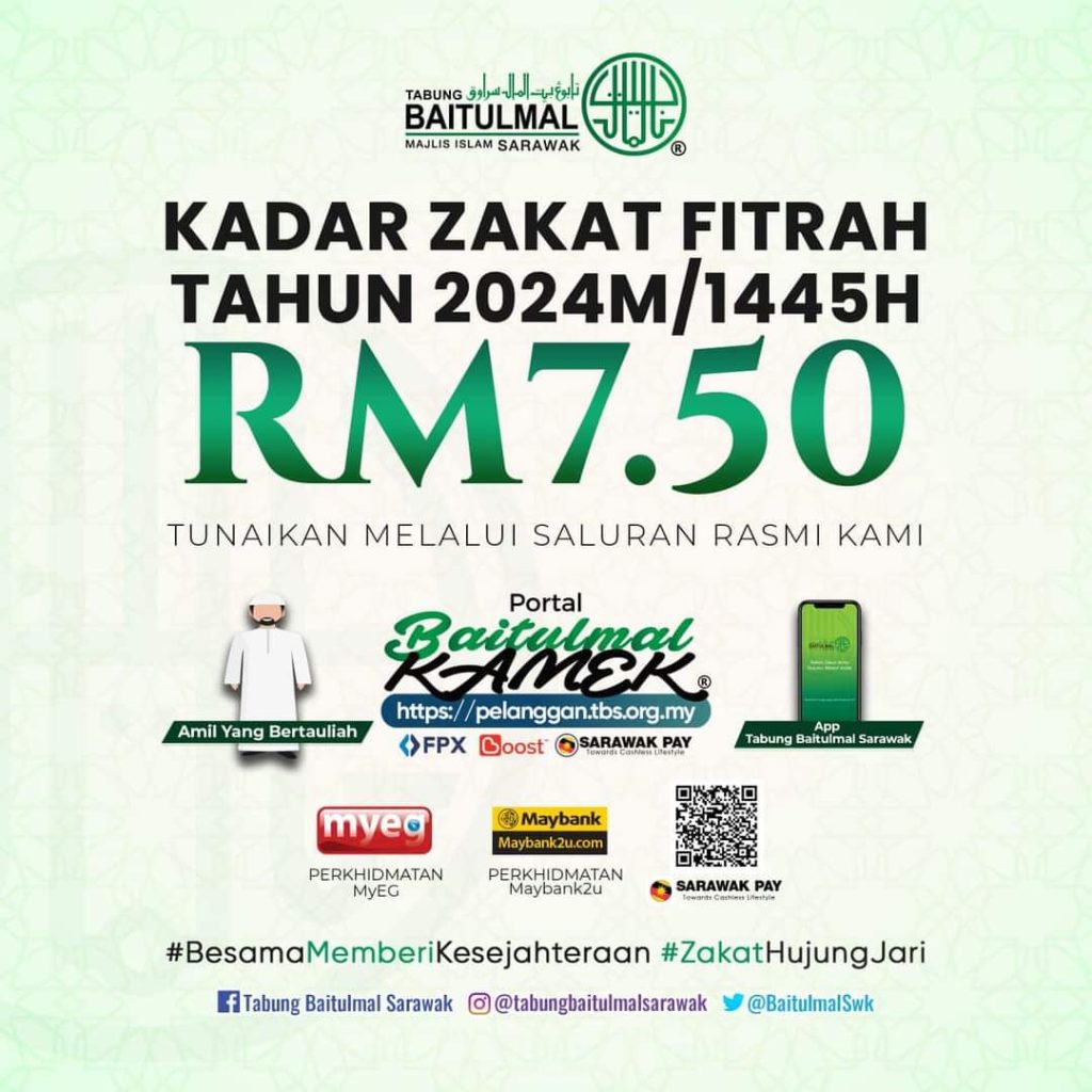 Kadar Zakat Fitrah Bagi Negeri Sarawak Tahun Ini Adalah Rm750 Seorang Sarawak News Network 1512